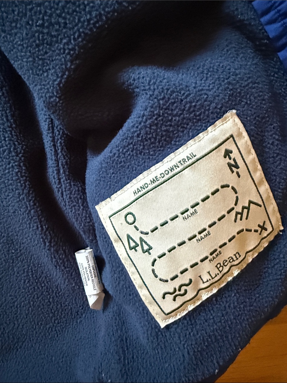 LL bean kids mountain classic shirt jacket fleece lined with hood S (4) - Picture 4 of 4